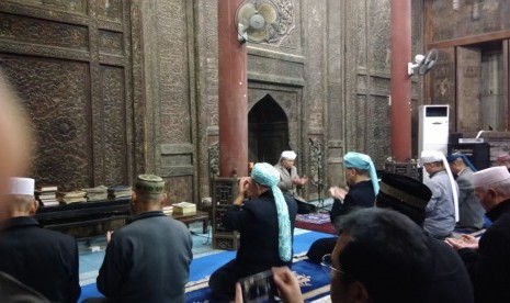 Aktivitas di masjid Xi'an, Cina, Jumat (27/10).