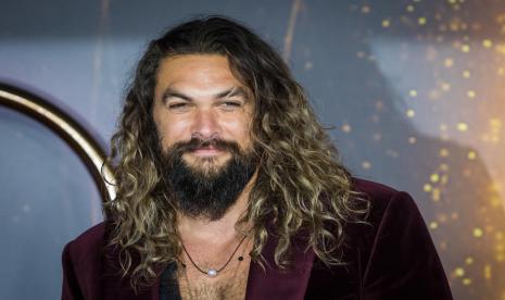 Aktor Jason Momoa menghadiri pemutaran perdana film The Batman di Lincoln Center pada Selasa (1/3/2022) waktu setempat. (ilustrasi)