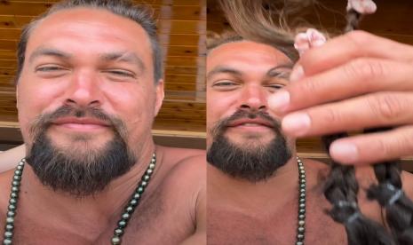 Aktor Jason Momoa mencukur rambutnya sebagai bentuk protes terhadap polusi lingkungan. (ilustrasi)