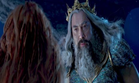 Aktor Javier Bardem berperan sebagai Raja Triton di film The Little Mermaid. 