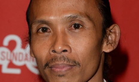 Aktor laga Yayan Ruhian saat menghadiri pemutaran perdana The Raid 2 di Festival Sundance.