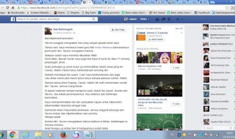 Akun Facebook Dwi Estiningsih