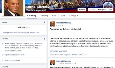 Akun Facebook resmi milik Presiden Haiti