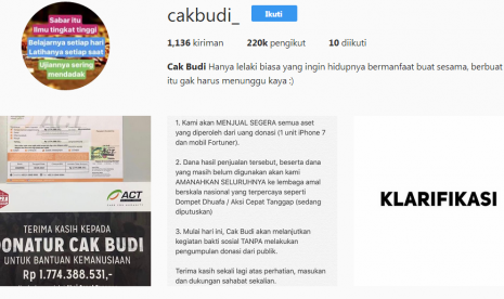 Akun Instagram Cak Budi