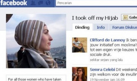 Akun kampanye melepas jilbab di Facebook