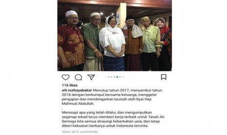 akun resmi Instagram Kementerian KLHK @kementerianlhk, Siti Nurbaya melakukan silaturahmi dengan para ulama, dan menggelar pengajian. 