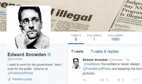 Akun Twitter Edward Snowden