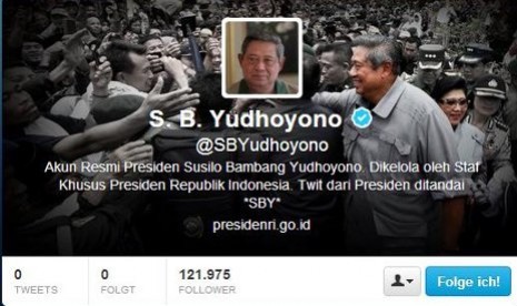 Akun Twitter milik Presiden SBY