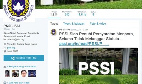 akun twitter pssi