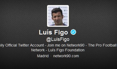 Akun twitter resmi Luis Figo.