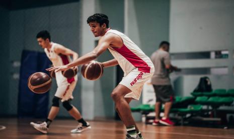 Suasana latihan timnas basket putra Indonesia (ilustrasi).