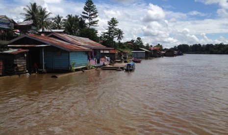 Aliran Sungai Mahakam di Kalimantan Timur.