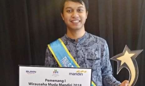 Alwy Herfian, salah satu pendiri Majapahitech, peraih juara satu Wirausaha Muda Mandiri 2018.