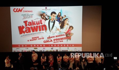 Amanah Surga Productions (ASPro) menggelar Gala Premiere film Takut Kawin di CGV Blitz Grand Indonesia, Senin (5/3), malam.