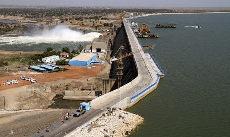 An aerial view of the Roseires Dam in Sudan (illustration)