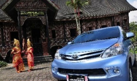 An All New Avanza is parking during a series of test drives in West Sumatera. This type contributes the increase of car selling in Indonesia.