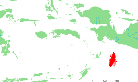 An oil and gas block off Aru Island (in red) is among 18 blocks offered in government's auction. (map)