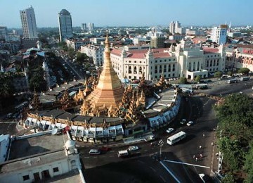 An overview of Yangon, the business capital of Myanmar.