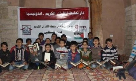 anak-anak gaza palestina belajar menghafal alquran di rumah tahfidz yang dibangun pppa daarul quran