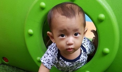 Anak bermain di tempat penitipan anak Roots Learning Center di Jalan Brawijaya, Jaksel.