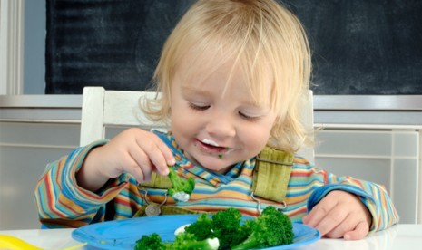 Anak doyan makan sayur