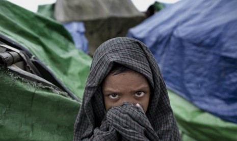 Anak pengungsi Rohingya.