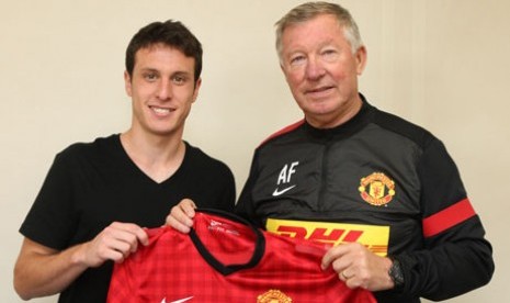 Angelo Henriquez dan Sir Alex Ferguson.