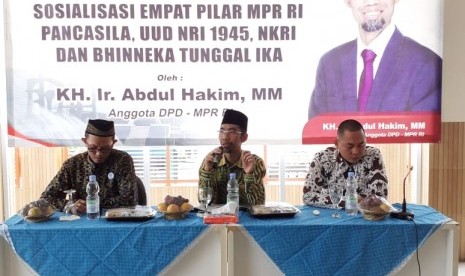 Anggota DPD yang juga MPR RI KH. Ir. Abdul Hakim, MM mengadakan agenda sosialisasi 4 Pilar MPR.