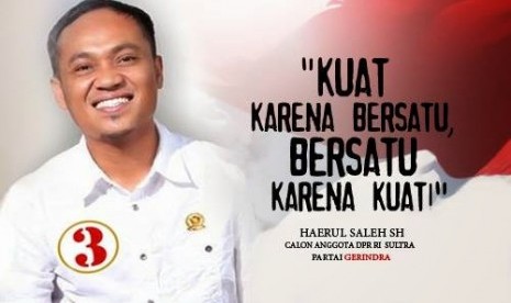 Anggota DPR dari Dapil Sultra, Haerul Saleh.