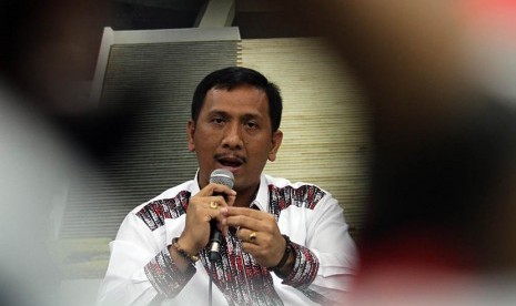 Anggota Komisi IX dari Fraksi Partai Demokrat Gede Pasek Suardika memberikan keterangan pada wartawan