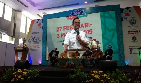 Anies Hadiri IBF. Gubernur DKI Jakarta, Anies Baswedan, menghadiri kegiatan Islamic Book Fair (IBF) 2019 di JCC, Jakarta, Rabu (27/2).