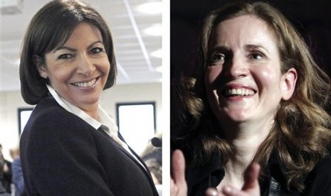 Anne Hidalgo (left) and Nathalie Kosciusko-Morizet (file photo)