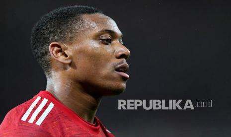 Striker Manchester United, Anthony Martial. Martial hengkang dari Old Trafford, markas MU, untuk bergabung ke Sevilla pada akhir Januari 2022 ini.