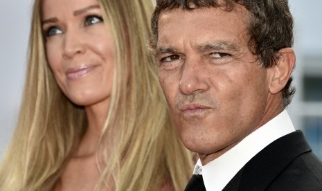 Antonio Banderas dan kekasihnya Nicole Kimpel.