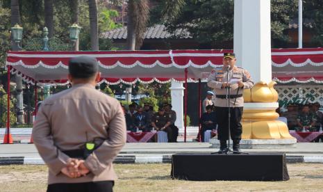 Apel gelar pasukan Operasi Mantap Brata Progo 2023-2024 di Bantul.