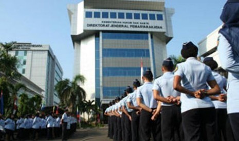 Apel pagi di Kompleks Direktorat Jendral PAS