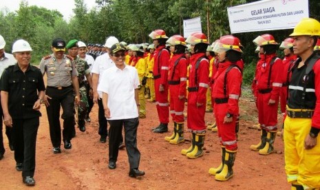 Apel siaga pencegahan kebarakan hutan dan lahan oleh HTI di Banyuasin dan Musi Banyuasin