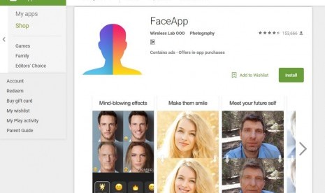 Aplikasi FaceApp