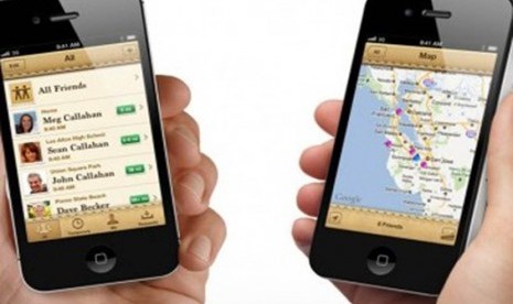 Aplikasi 'Find My Friends' di iPhone 4S