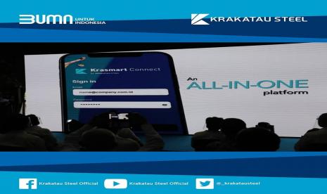 Aplikasi Krasmart Connect. PT Krakatau Steel (Persero) Tbk meluncurkan aplikasi Krasmart Connect di Gedung Krakatau Steel, Jakarta, Jumat (11/12).