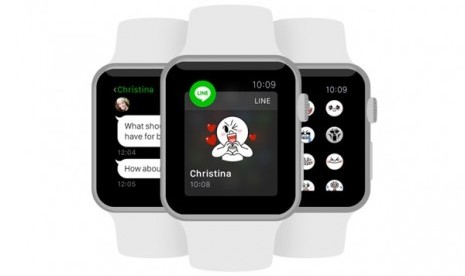 Aplikasi line di smartwatch Apple