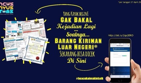 Aplikasi pelacak barang kiriman dari Bea Cukai.