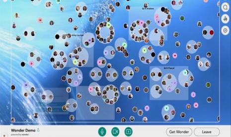 Aplikasi pertemuan virtual Wonder