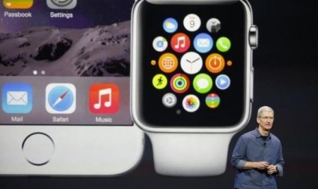 Apple CEO Tim Cook speaks during an Apple event announcing the iPhone 6 and the Apple Watch at the Flint Center in Cupertino, California, September 9, 2014.