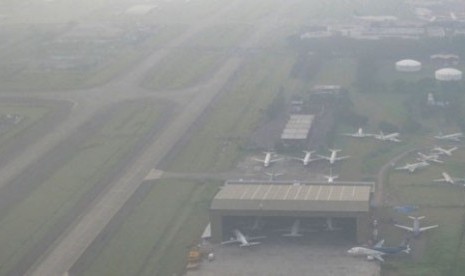 Area bandara Soekarno Hatta dari foto udara