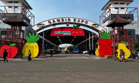 Area Gambir Expo Kemayoran, Jakarta, yang akan dijadikan lokasi penyelenggaraan festival musik Pestapora Pertamina Fastron 2024.