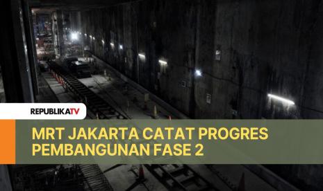 Area pembangunan jalur MRT Jakarta fase 2A CP 203 di terowongan Stasiun Kota, Jakarta, Kamis (11/7/2024). 