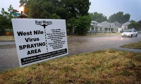 Area penyebaran virus West Nile di AS ditandai untuk membuat warga waspada.