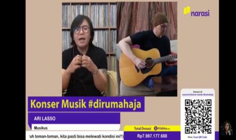 Ari Lasso menghibur penikmat musik lewat konser streaming #Dirumahaja.