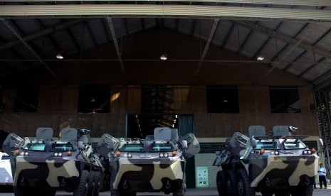 Armoured vehicles made by Pindad in bandung, West Java. (file photo)  